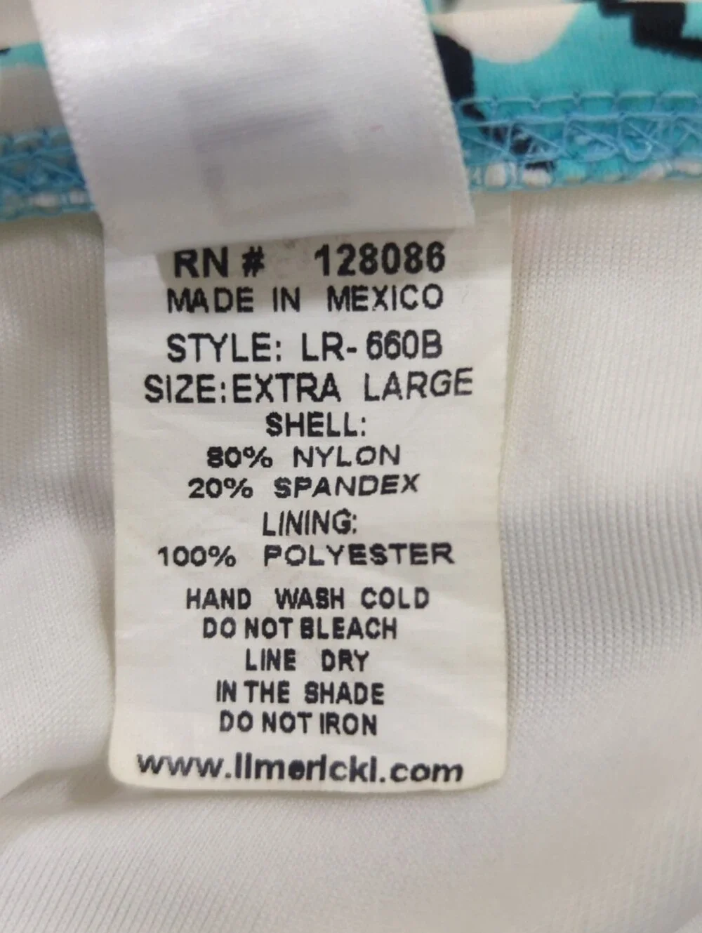 Lime Ricki Floral Peplum Halter Tankini Top in Aqua, Navy & White